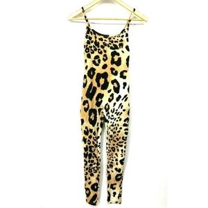 Forever 21 Women’s Catsuit Jumpsuit Leopard Print